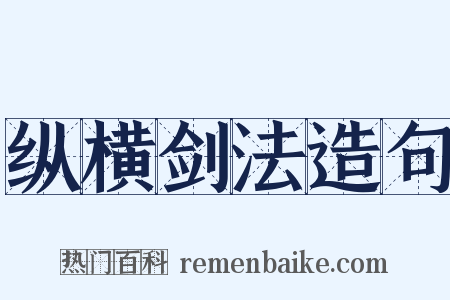 纵横剑法造句是什么意思的图片